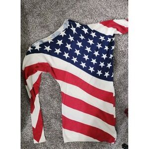 Enza And Leah Paris, American Flag 30%‎ CASHMERE One Shoulder Dress. Size M/L